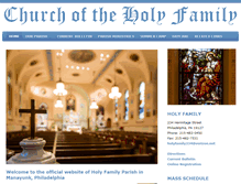 Tablet Screenshot of holyfamilyphilly.org